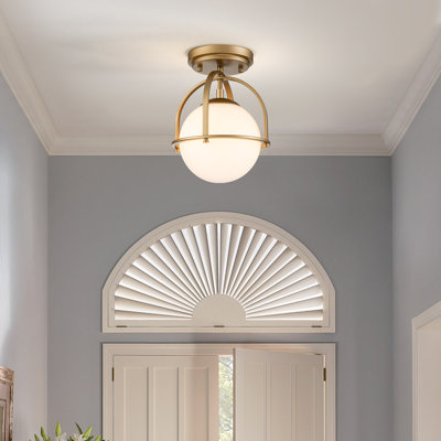 1 - Light Globe Semi Flush Mount