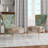 Upholstered Floral Side Chair - Modern floral Accent Chair-90396765