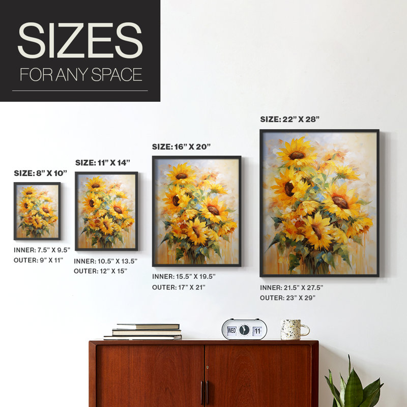 Série FLORAL CDLXV - reproduction encadrée de qualité supérieure - prête à être accrochée - aucun clou requis