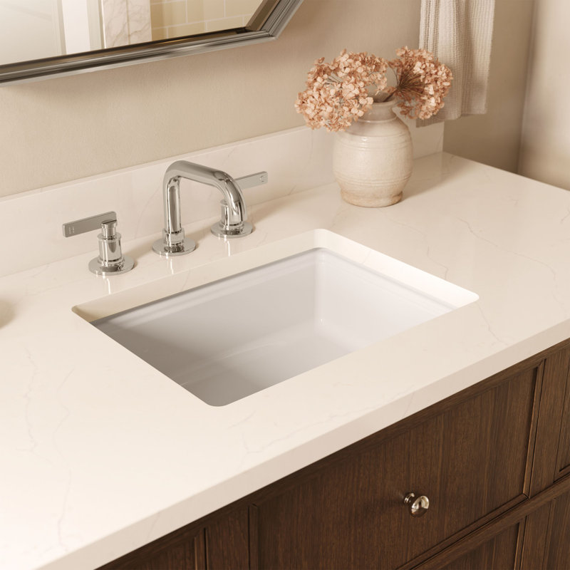 Lavabo de salle de bain rectangulaire encastrable 19 13/16 po Claude by Studio McGee, Blanc