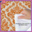 Édredon orange à motif damassé-130505270