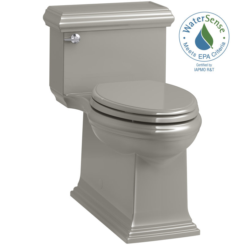 Memoirs Comfort Height 1.28 gpf One-piece Compact Elongated Toilet, Cashmere