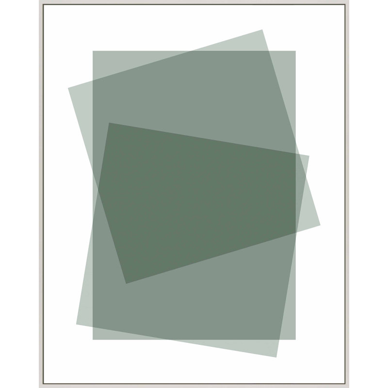 Sage Kami Print by Jacques Pilon, 50" H x 40" W, White Framed Canvas