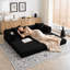 Canapé-lit modulaire convertible 77 po, canapé-lit en velours côtelé à assise profonde avec coussins amovibles pour appartement, salon et chambre d'amis-128973809