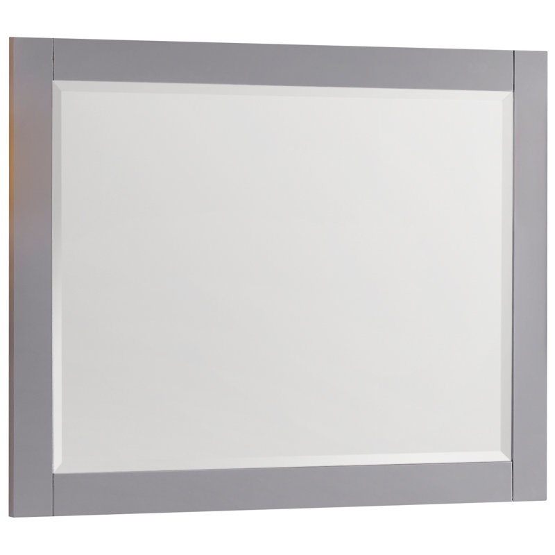 Bernharda l 46 po x H 32 po Miroir de salle de bain rectangulaire à montage en surface moderne et contemporain gris Empire