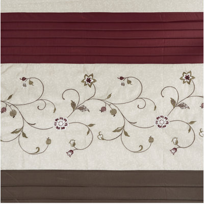 Embroidered Floral Shower Curtain