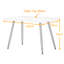 6 - Person Space Saving Dining Set 120cm Table with Armless Chairs-113606985