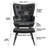 Tufted Wingback Chair and Ottoman-239938066