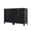 Ensemble de meuble-lavabo moderne 48 po avec lavabo en céramique, meuble de rangement équipé d'un tiroir rabattable et de tablettes à deux niveaux-68489946