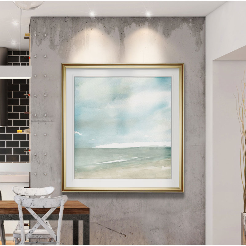 Tranquil Seas - impression, H 24 po x l 24 po x P 2 po, Cadre doré