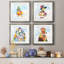Cadre photo, ensemble de peintures sur papier