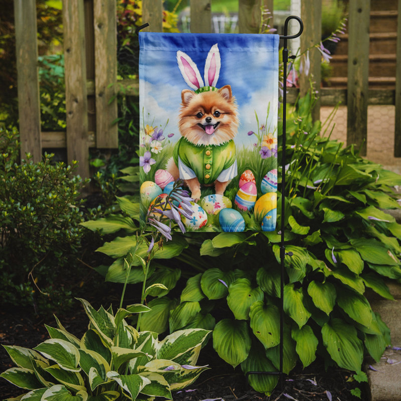 Easter Egg Hunt Double Sided 15.5 in. H x 11.25 in. W Polyester Easter Garden flag