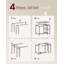 Alaudin Metal Base Computer Desk-1828939816