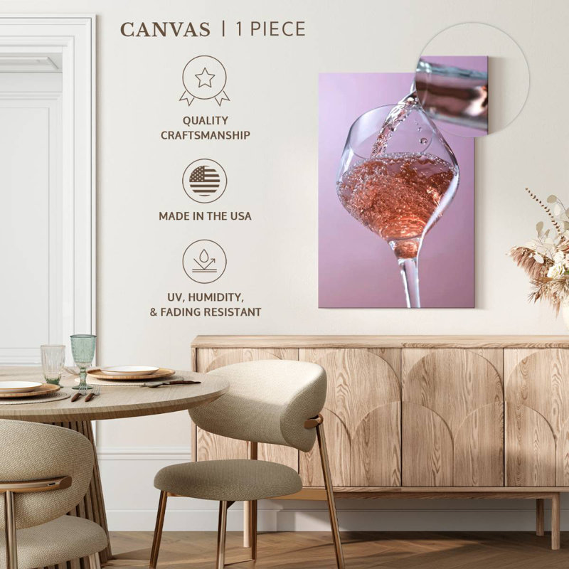 Yarlin Bubbly Rose Wine, 30" H x 20" W