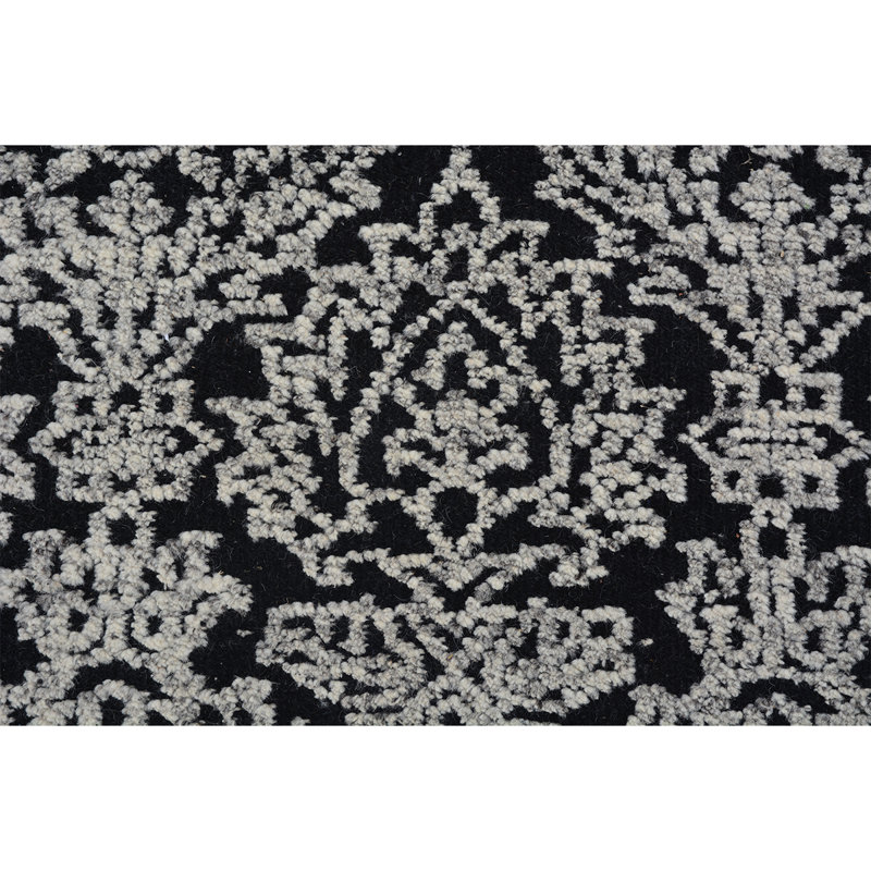 Wool Area Rug in Gray, Rectangle 8' x 10'