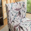 Fauteuil d'appoint contemporain imprimé en tissu imprimé floral mauve