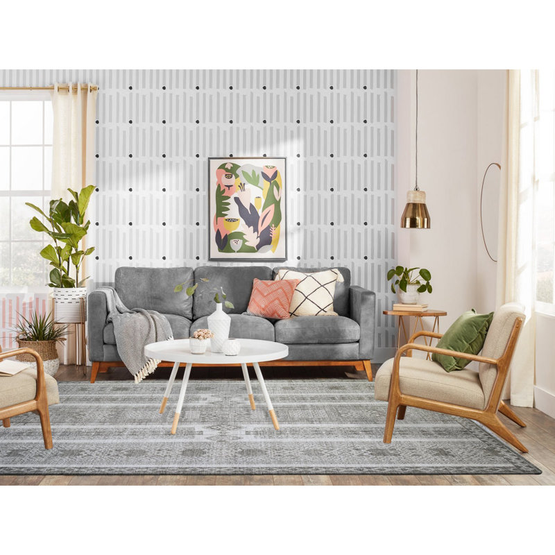 Tapis rectangulaire nouvel âge en laine 6 pi x 9 pi brun Cateria