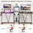 2-Person Gaming Table, Dual Computer Table With Monitor Stand And 2-Tier CPU Holder, 2 Headphone Hooks, Cup Holder