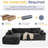 110" L Shaped Modular Sectional Sofa For Living Room-953314117