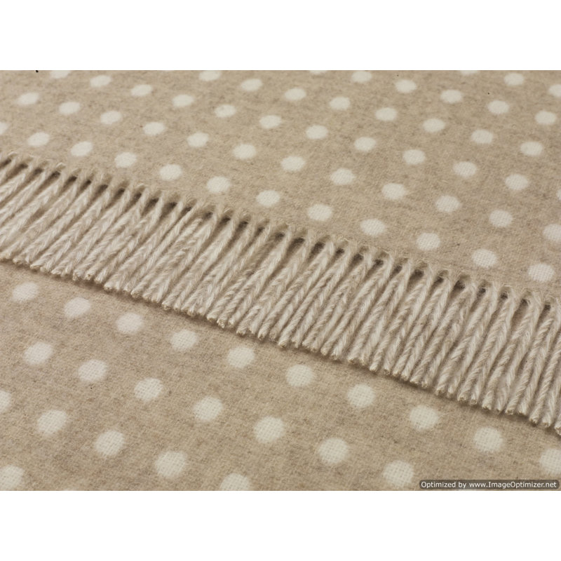  Couverture en laine mérinos, Beige