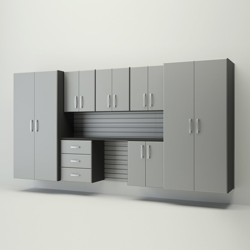Deluxe 7 Piece Complete Storage System, Silver/Silver
