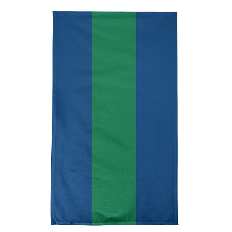 Serviette de thé hockey Anaheim, Bleu foncé / vert / bleu foncé, Sergé de coton
