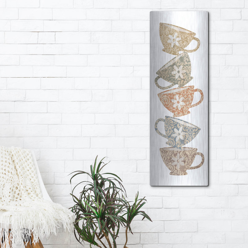  «Coffee 2» par Erin Clark, art mural en métal, 16 po x 48 po, H 48 po x l 16 po