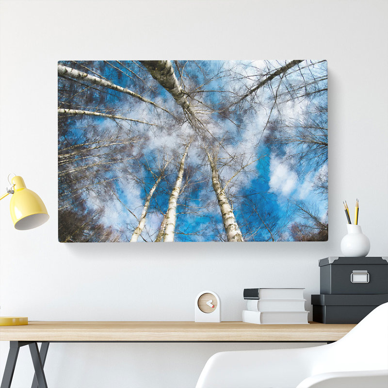 Birch Tree Forest Vol.3 - Wrapped Canvas Painting, 40cm H x 60cm W x 3cm D