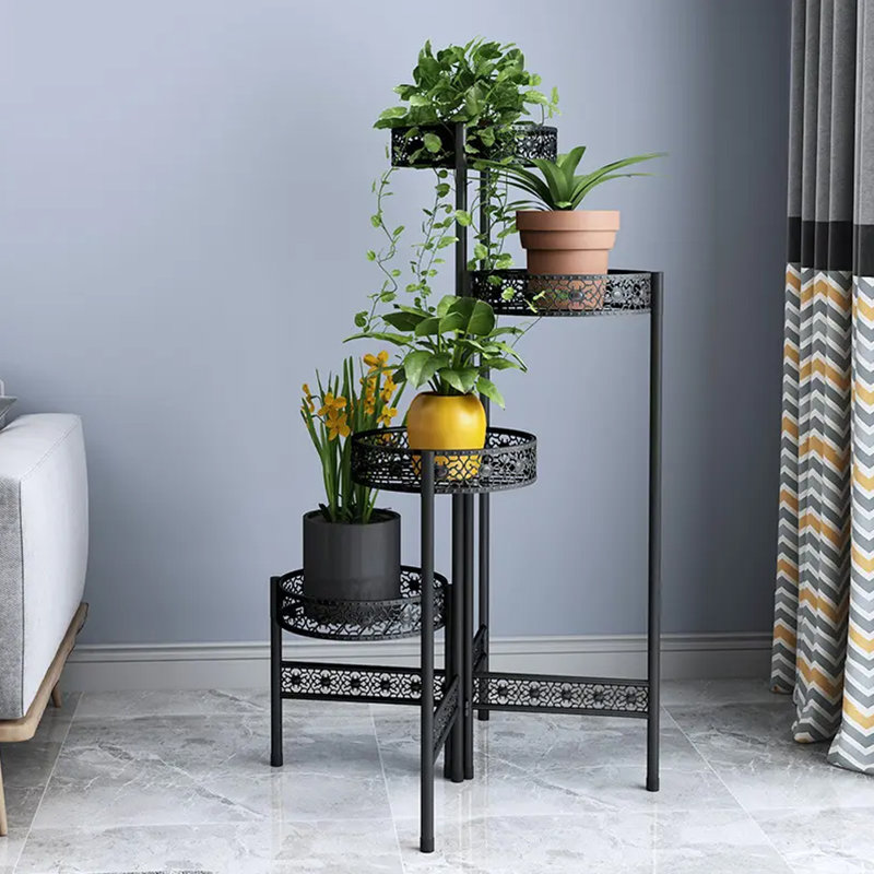 Plant Stand, 90cm H x 53cm W x 53cm D, Black