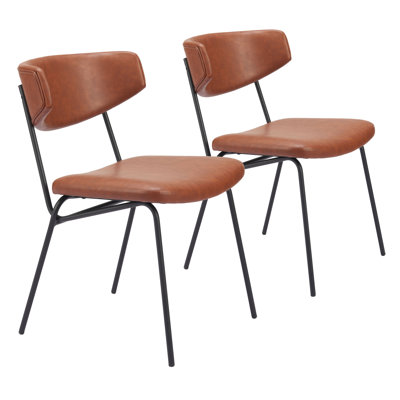 Charon 18.1'' H Faux Leather Upholstered Side Chair