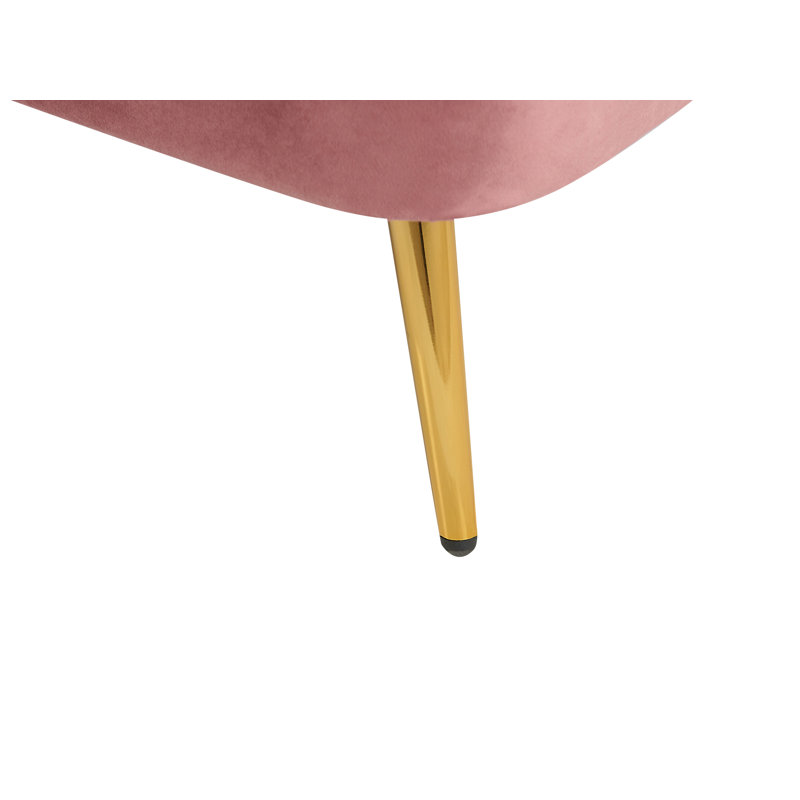Baskerville Velvet Chaise Lounge, Pink