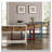 Teal Console Table with Bottom Shelf-670307971