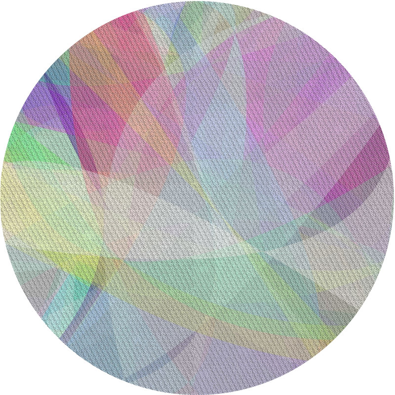 Abstract Indoor Rug, Round 6'