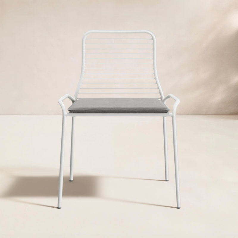 XY Outdoor Dining Side Chair, White
