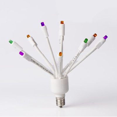 C9 Glitzer® - Twinkle Halloween lights w/white base