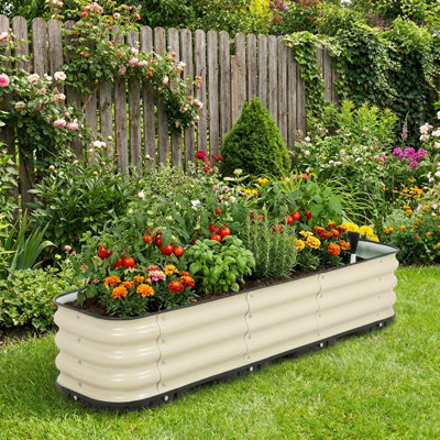  Boîte à fleurs galvanisée à arrosage automatique