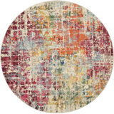 Allegro Power Loom Ivory/Pink Rug