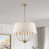 Aucion 6 - Light Dimmable Drum Chandelier