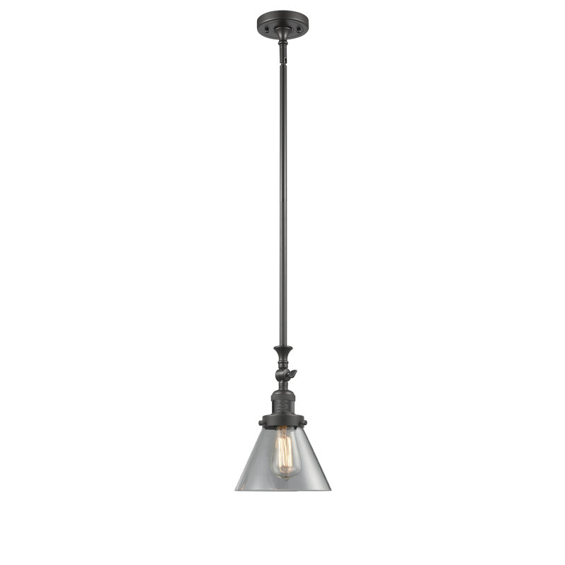 Harbert 1 - Light Single Pendant, 60 Watt Vintage Incandescent Bulb, Smoked, Oil Rubbed Bronze