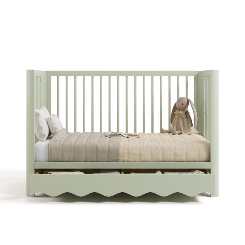 Casablanca 5-In-1 Convertible Crib With Mattress, Sage