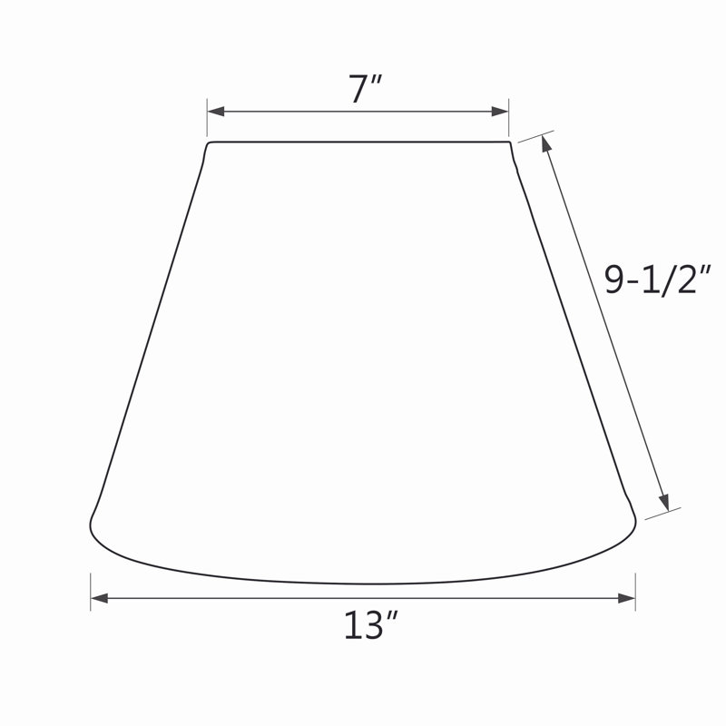 White Pleated Tetoron Cotton Empire Lamp Shade, 13"