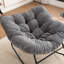Chaise d'appoint berçante rembourrée Chenille-1979175383