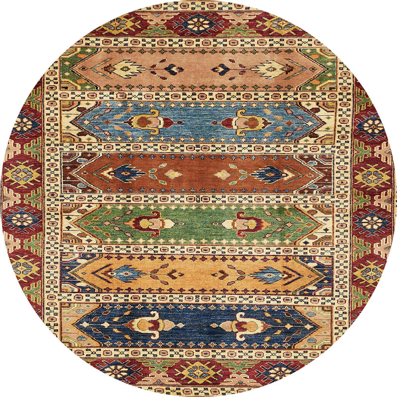 13 - Tapis abstrait moderne 596, Rond 7 pi