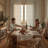 Faux Linen Blend Curtains Rod Pocket & Back tab Semi Sheer Window Treatments Privacy with Light Filtering for Living Room, 2 Panels-734527411-734527414