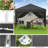 10'x10' Pop-Up Canopy Tent, Heavy Duty Oxford Fabric Commercial Gazebo with 4 Removable Sidewalls, Waterproof & UV-Resistant Instant Shelter, Stakes & Sandbags, for Parties, Trade Shows, Backyard(black)-109236290-111044839
