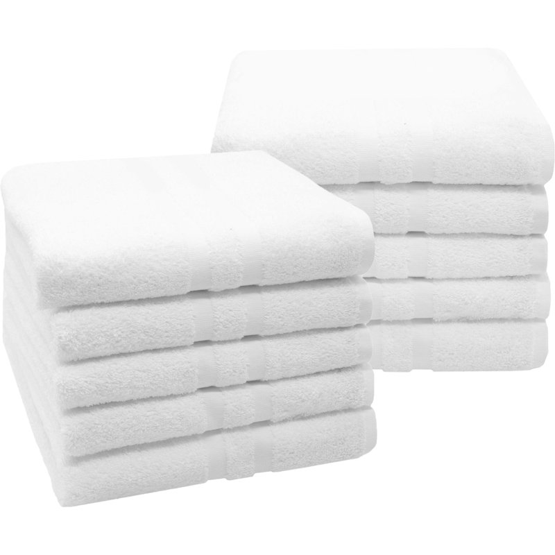 Midweight Hand Towel, White