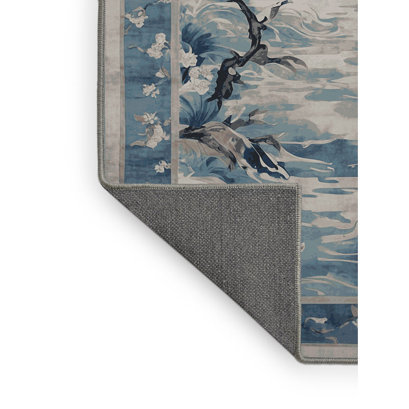 Tapis gris soyeux et moelleux, Rectangle 2 pi x 3 pi