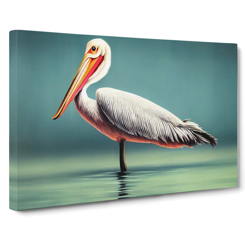 Pelican Portrait - Wrapped Canvas, 50cm H x 76cm W x 3cm D
