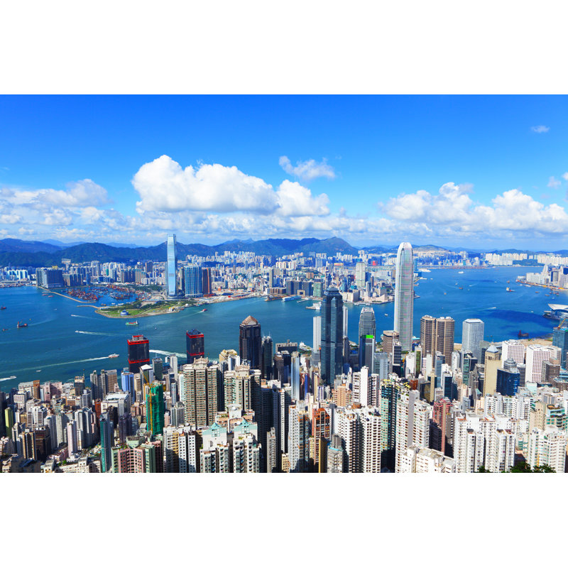 Hong Kong City View by Leungchopan - Wrapped Canvas Print, 30cm H x 46cm W