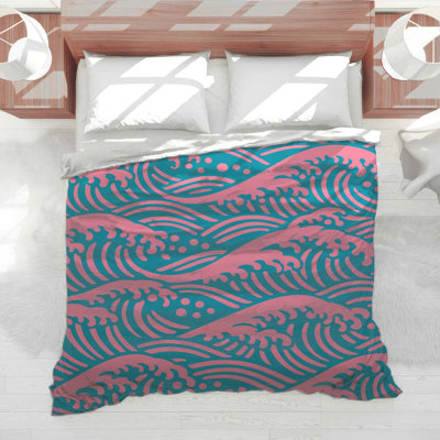 Édredon Pink Ocean Waves